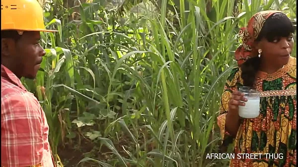POV an unprecedented encounter in the village between an adulterous woman and her neighbor in the field followed by an outdoor public fuck on African Street thug