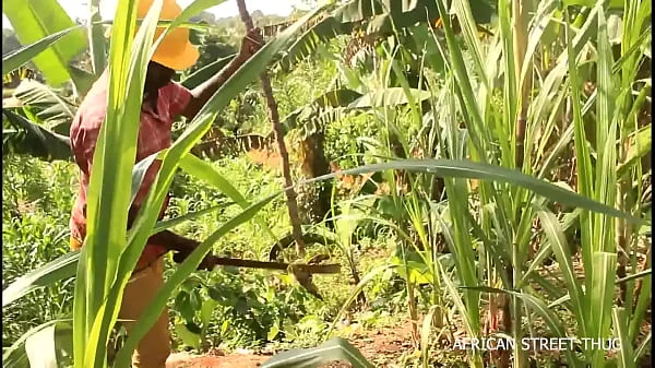 POV an unprecedented encounter in the village between an adulterous woman and her neighbor in the field followed by an outdoor public fuck on African Street thug