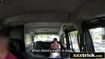 Bitchy UK Brunette Can't Pay For a Cab, Must Rim and Fuck Old Driver