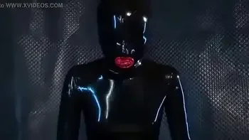 Latex condom catsuit fuck