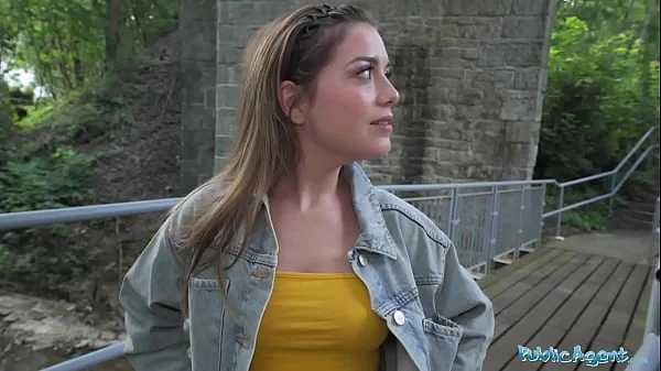 Public Agent She gets fucked deep by a fat cock in public