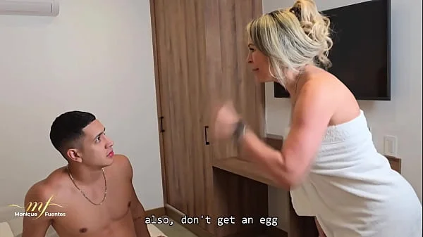 My stepson bets my big ass with his friend and I ride his big cock so he doesn't tell my husband - Monique Fuentes & Max Betancur