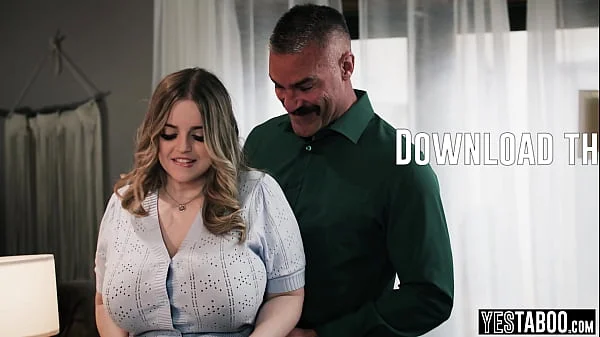 Tiny masturbating teen has threesome with BBW stepmom and stepdad