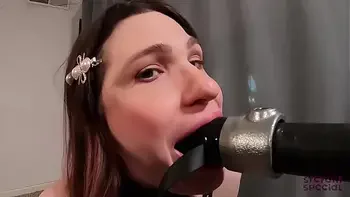 Full Mouth Gag Device Bondage Submissive Tgirl Shock Collar Pain Slut Training DartTechStudios