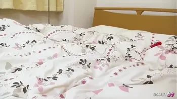 Slim Japanese Teen talk to Fuck by Classmate while Step-Mom is next Door in Uncensored Japan Porn