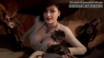 Resident Evil Lady Dimitrescu cosplay Jerking you off | Uncensored Hentai AI generated