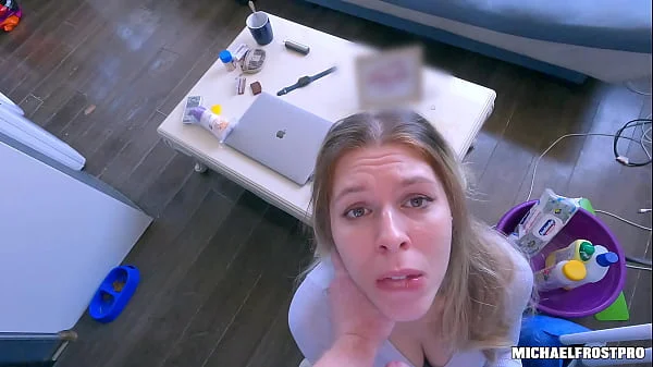 The useless cleaner pays for the fuck-up with her pussy!