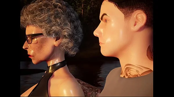 Granny wife and young man