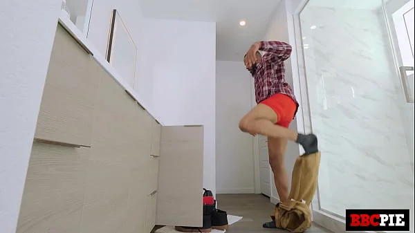 Camilla Cream Loses It When She Sees Handyman's BBC