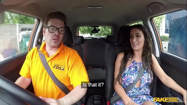 Fake Driving School - Posh cheating WIFE with BIG BOOBS fucks her driving instructor