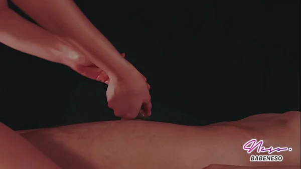 Cumshot slomo – Busty babe gives a nake massage and rides on cock