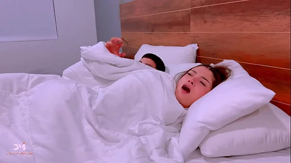 Stepsister sneaks into my bed scared by strange noises - Danner Mendez and Salome Gil
