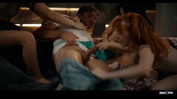 18 Year Old Teenager Sushi Party Turns Into Crazy Orgy - Reverse Gangbang Foursome