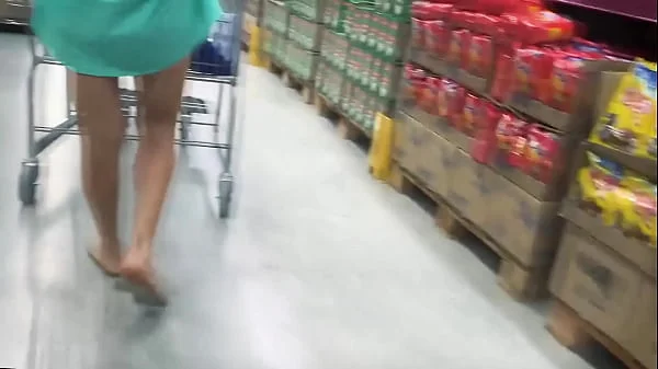 Milf teases me in the mall in front of everyone and makes me cum in the parking lot