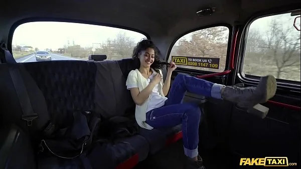 Fake Taxi in Spain with hot brunette Scarlet Rebel and a big cock