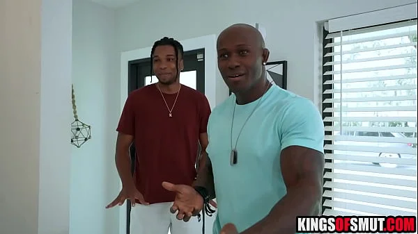 Horny wife threesomed by black husband & his buddy