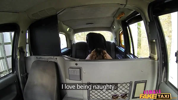 Female Fake Taxi - British MILF brunette gives her passenger a RIMJOB and fingers his ass