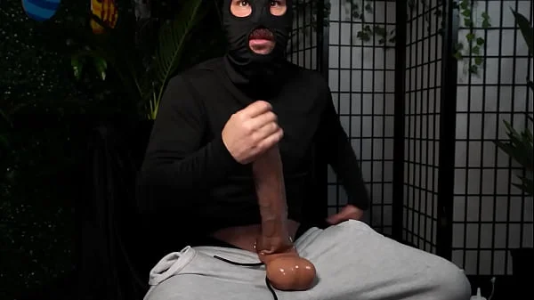 Huge white cock cums in condom until it explodes and drinks piss VS World Biggest Cock