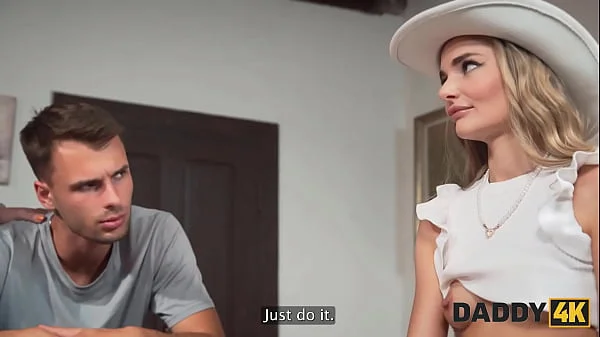 DADDY4K. Hot girlfriend cured my StepDaddy with a deepthroat and hard fuck