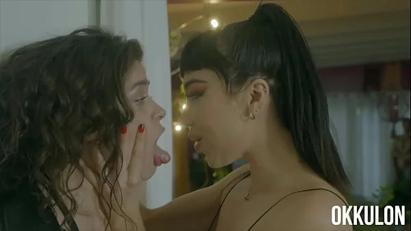 OKKULON - Rough and Sloppy Lesbian Spit Kissing (Little Puck, Victoria Voxxx)