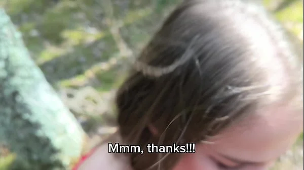 This slut's husband tied her to a tree for cheating, and I was passing by, fucked her and saved her.