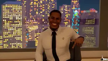 Hot wife sucks off her husband's new boss during a meeting.