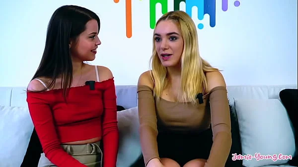 Real Threesome with two submissive Teenies!