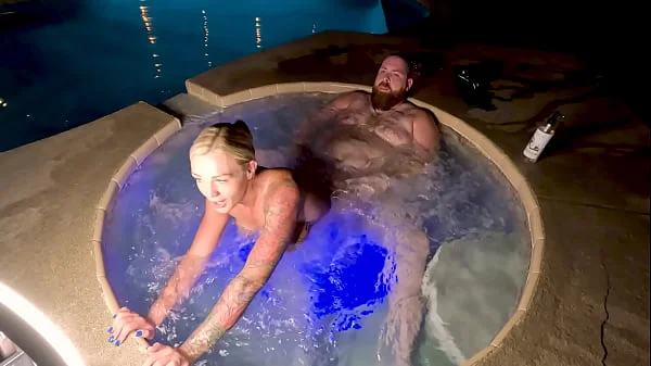 Hot Tub Sex With Blonde Cheating Wife Deliah Grace