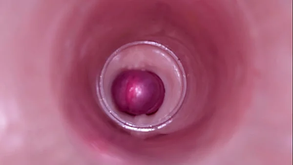 Female Insemination - Internal Camera Captures Deep Male Ejaculation