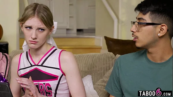 Shy virgin guy fucks the most popular teen cheerleader Melody Marks