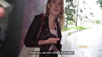 Sweet Blonde From Slovakia Fucked On Street For LOT Of Cash