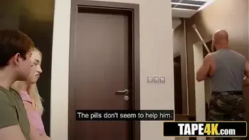 Old Soldier Dominates His Son's Hot Young Blonde Girlfriend