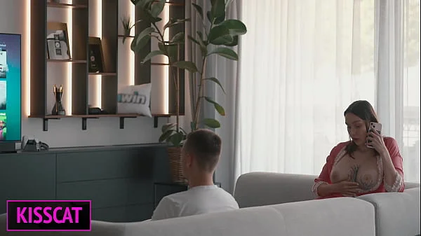 Stepmom Seduces Stepson While Husband’s Away—Will Her Naughty Phone Call End in a Taboo Fuck?!