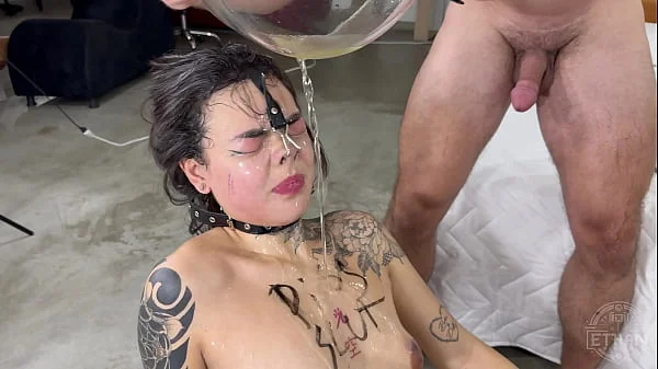 PUKE and PISS whore ARADIA gets no mercy anal and throat fucking (EXTREME ROUGH)