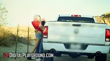 DIGITALPLAYGROUND - Rikki Six Rides A Big Dick In The Trunk Of A Car Outside In The Desert