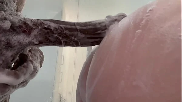 Mom left the house, and she couldn't wait - stepdaughter's fantasy became real when stepdad's massive 12-inch BBC slid into her tight hole, giving her hard anal she secretly craved, moaning under the hot shower water.