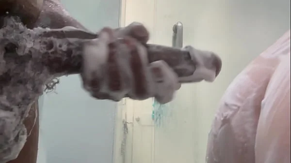 She begged for anal in the shower, but his massive BBC was way too big to fit. Still dripping wet, she bent over the bed after the shower and took every inch doggystyle, loud moaning as he stretched her out deep close up pov