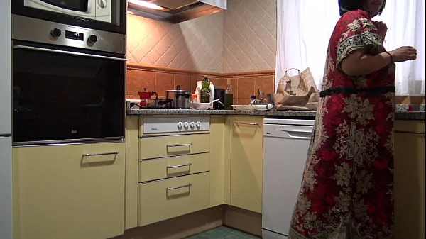 Horny Stepmom Tells Stepson To Lick Her Pussy In The Kitchen