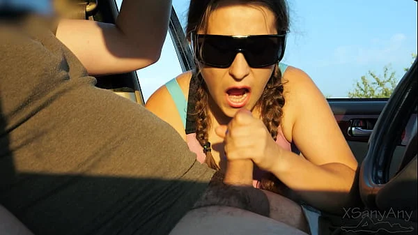 Stranger Caught Me Jerking Off in a Car in a Public Park and Gave Me an Incredible BlowJob!!