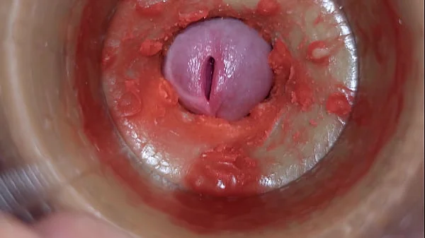 Camera Inside Deep Pussy Captures Huge Ejaculation of Sperm 4k