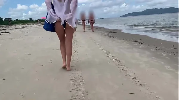 Crazy milf jerks me off in front of passersby