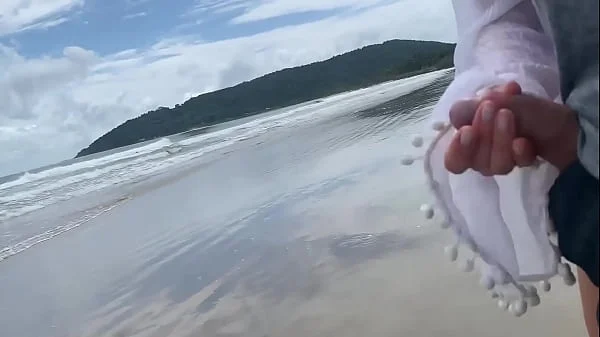 Crazy milf jerks me off in front of passersby