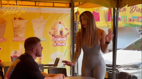 MILF stepmom convince a foreigner client to fuck in her house while her husband is not there