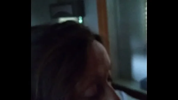 Amateur MILF Candi Annie Sucks Cock and swallows a mouthful of cum from a fan in her RV