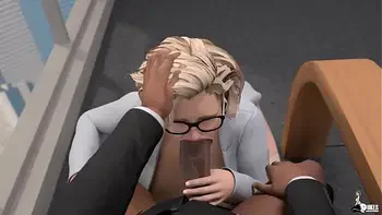 Busty Jewish Secretary sucks and fucks her black boss