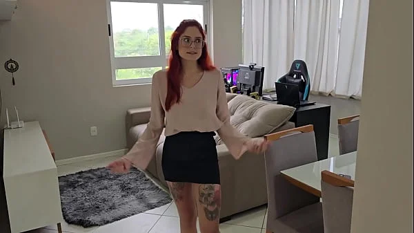 step-Sister decided to surprise her bf, but stpbro fucked her ass first