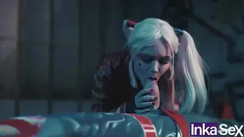 Superman destroza el ano a Harley Quinn y le hace un creampie en el ano.
