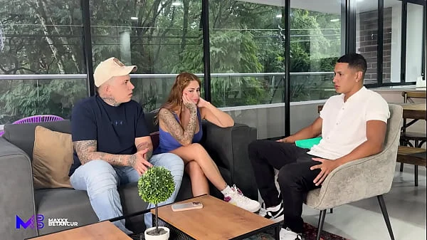 Sex therapist has a threesome with a Colombian couple - Max Betancur and Sara Blonde