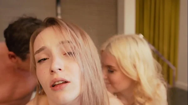 Let him FUCK your Pussy & My Ass- 2 Cock hungry Stepsisters share Daddy & swap CUM!