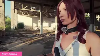 Jeny Smith caught in public place naked and locked